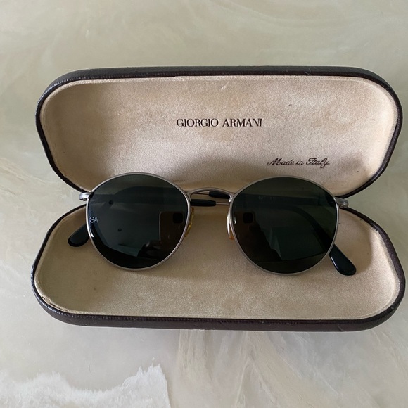 COPY - Vintage Giorgio Armani Round Sunglasses. Circa 1987.